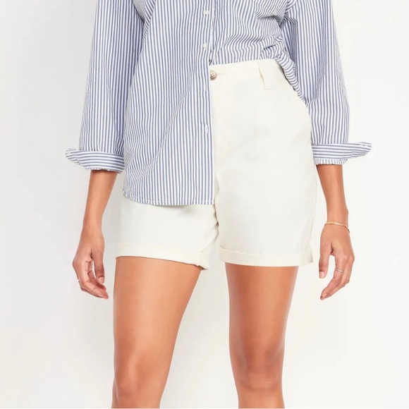 Old Navy New High Waisted Bermuda Shorts Size 10 - Picture 1 of 4